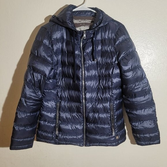 Andrew Marc Lightweight Premium Down Puffer Duck Feather Jacket sz M GUC Flaw - Picture 1 of 10